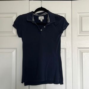 American Eagle collared navy blue shirt